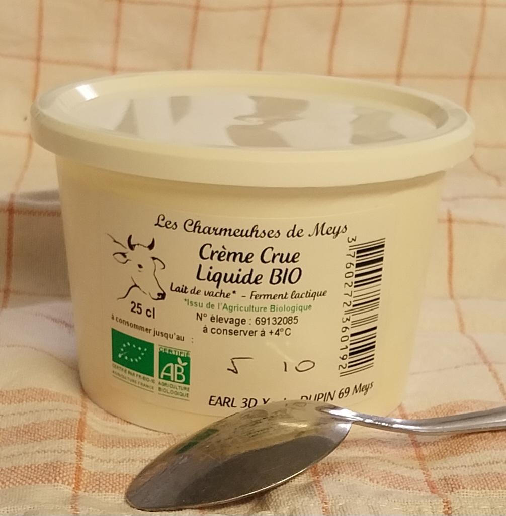 crème crue liquide au lait de vache 25 cl