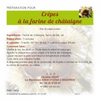 préparation pour crêpes à la farine de châtaignes.