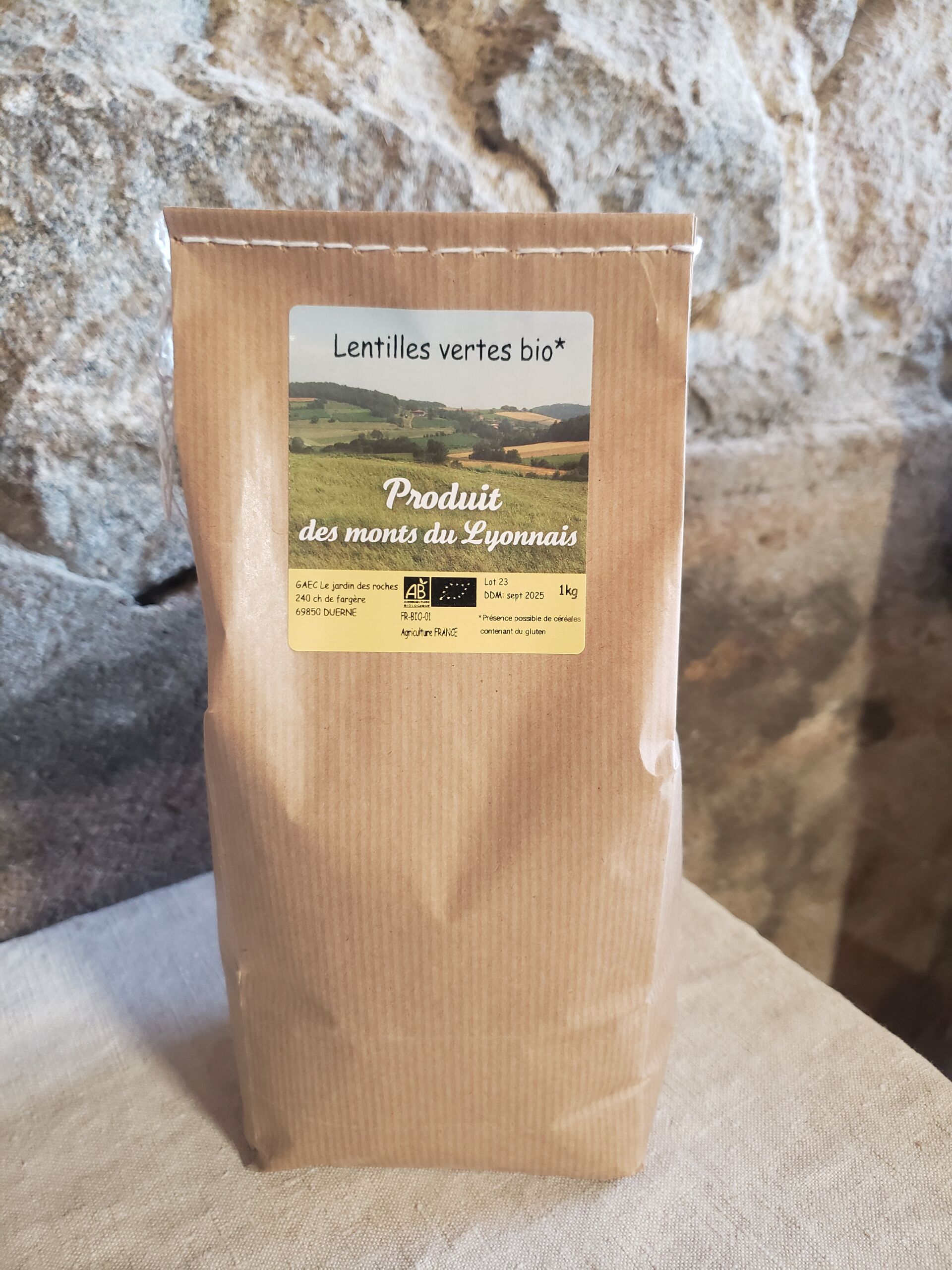 lentilles vertes bio 1kg