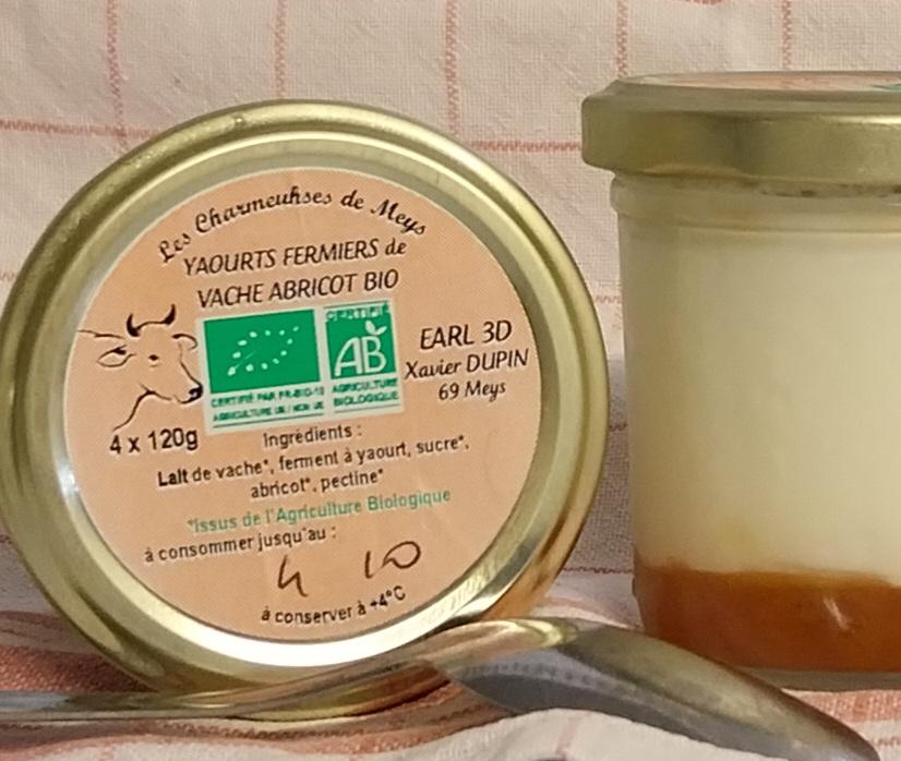 yaourts de vache confiture d'abricot par 4 480g