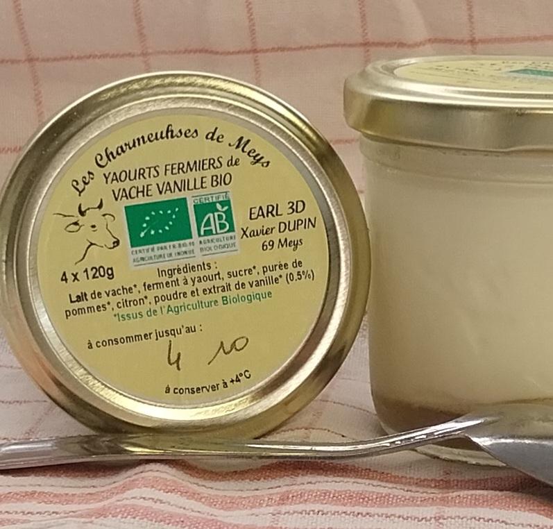 yaourts de vache compote pomme/vanille par 4 480g